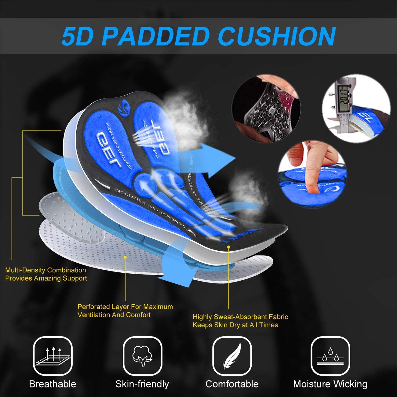 X-Tiger-사이클링 언더웨어, 프로 5D 젤 패드  - Padded Cycling Shorts 5D Gel 리뷰 및 가격
