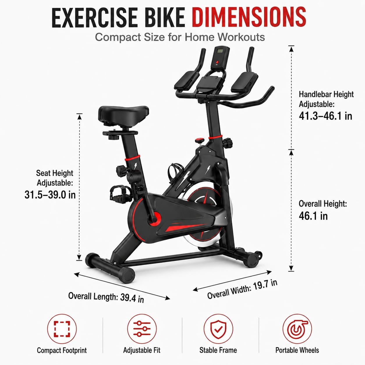 실내용 자석식 운동 자전거, LCD 모니터가 장착된 정 - Exercise Bike Magnetic Resistance 리뷰 및 가격