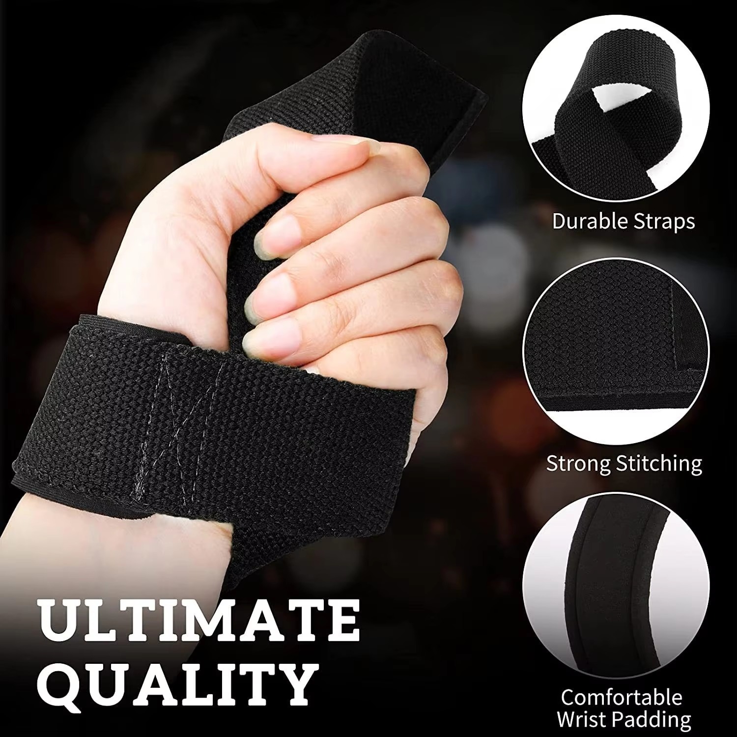조절 가능한 웨이트 리프팅 손목 스트랩, 패드 처리된  - Wrist Wraps Weightlifting Support 리뷰 및 가격
